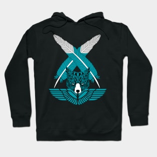 Wolf and feather artwork Hoodie